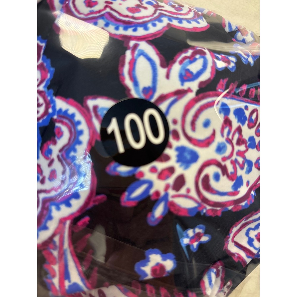Swim Solutions Women Paisley Bow Front Swim Dress Black Multi 16 NWT 807095 - Picture 6 of 6